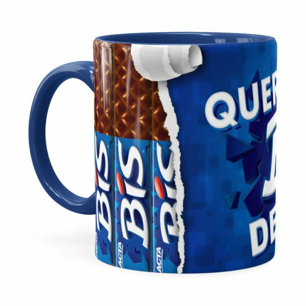 Caneca Chocolate Quero Bis De Você V03 Azul Escuro