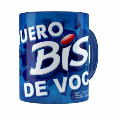 Caneca Chocolate Quero Bis De Você V03 Azul Escuro