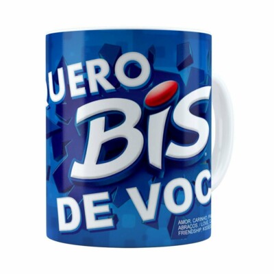 Caneca Chocolate Quero Bis De Você V03 Branca