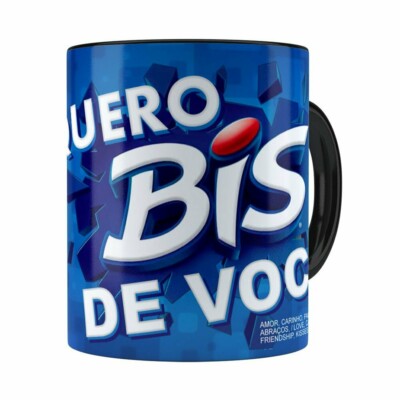 Caneca Chocolate Quero Bis De Você V03 Preta