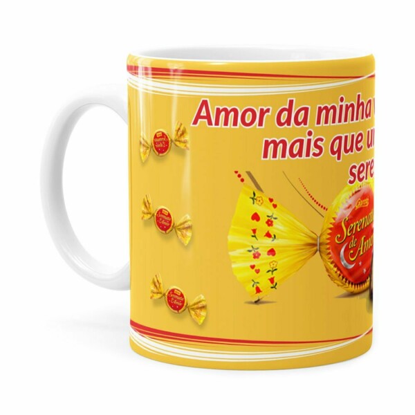 Caneca Chocolate Serenata De Amor V01 Branca