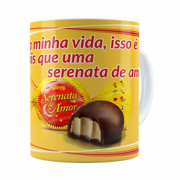 Caneca Chocolate Serenata De Amor V01 Branca