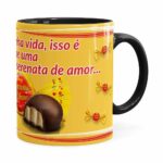 Caneca Chocolate Serenata De Amor V01 Preta