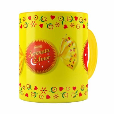 Caneca Chocolate Serenata De Amor V02 Amarela