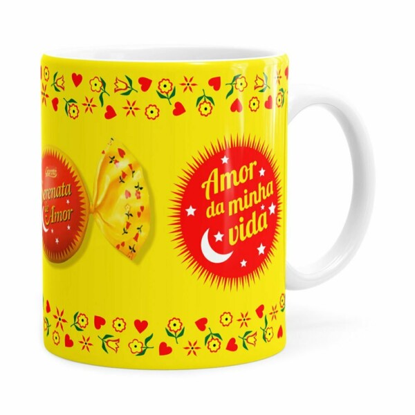 Caneca Chocolate Serenata De Amor V02 Branca