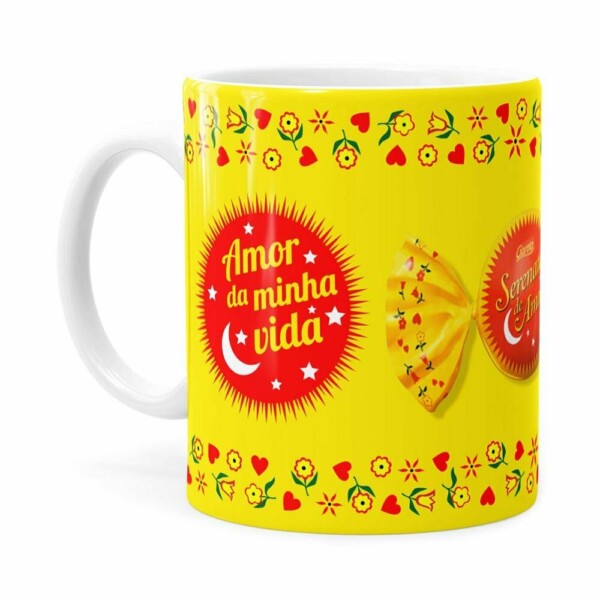 Caneca Chocolate Serenata De Amor V02 Branca