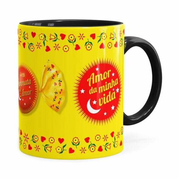 Caneca Chocolate Serenata De Amor V02 Preta