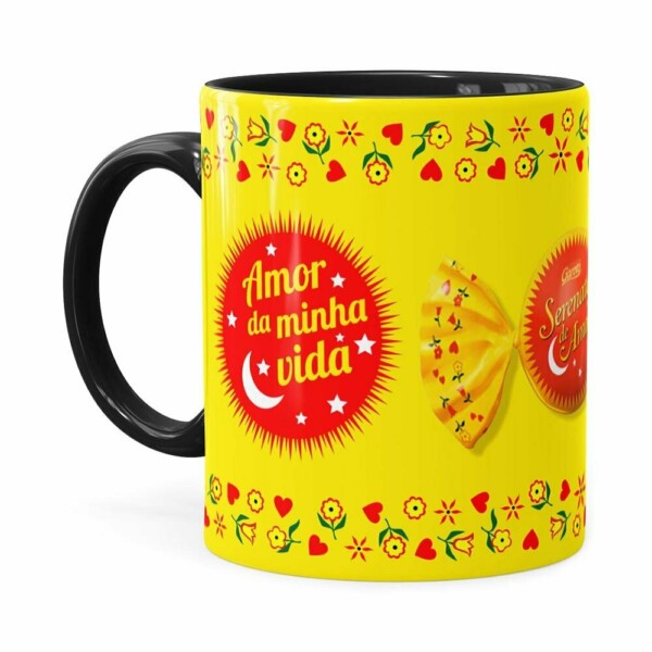 Caneca Chocolate Serenata De Amor V02 Preta