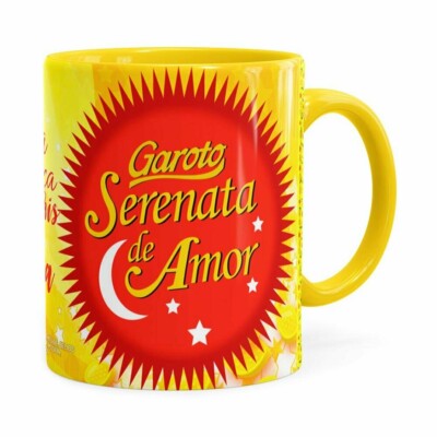 Caneca Chocolate Serenata De Amor V03 Amarela