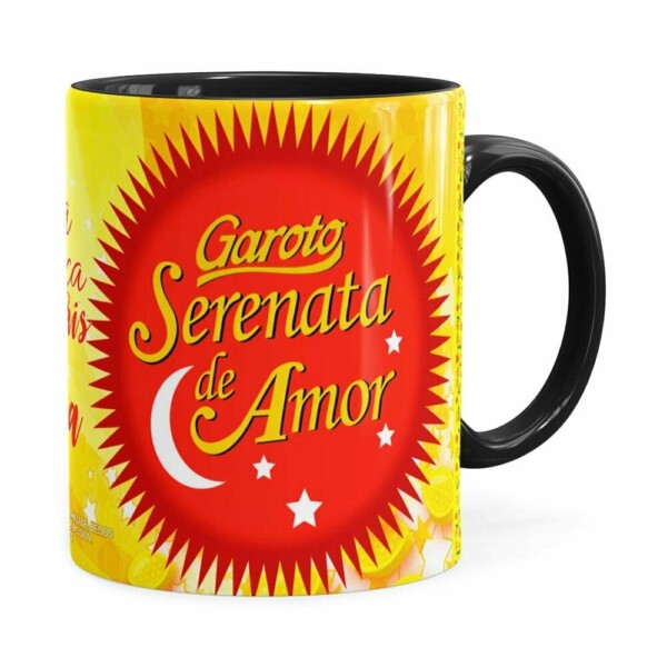 Caneca Chocolate Serenata De Amor V03 Preta