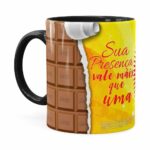 Caneca Chocolate Serenata De Amor V03 Preta