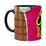 Caneca Chocolate Sonho De Valsa Com Você Preta