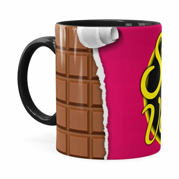 Caneca Chocolate Sonho De Valsa Com Você Preta