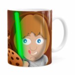 Caneca Chocolate Star Wars Cookie Skywalker Branca
