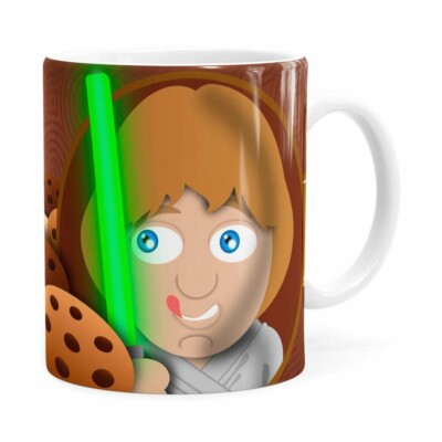 Caneca Chocolate Star Wars Cookie Skywalker Branca