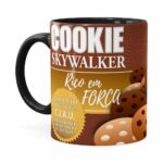 Caneca Chocolate Star Wars Cookie Skywalker Preta