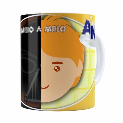 Caneca Chocolate Star Wars Darth E Anakin Branca