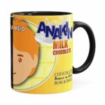 Caneca Chocolate Star Wars Darth E Anakin Preta