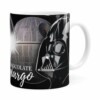 Caneca Chocolate Star Wars Darth Vader Lado Negro Branca