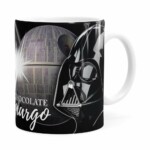 Caneca Chocolate Star Wars Darth Vader Lado Negro Branca
