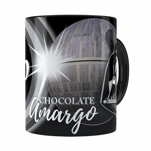 Caneca Chocolate Star Wars Darth Vader Lado Negro Preta