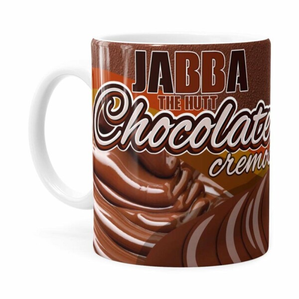 Caneca Chocolate Star Wars Jabba The Hutt Branca