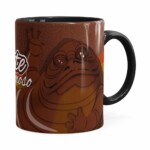 Caneca Chocolate Star Wars Jabba The Hutt Preta