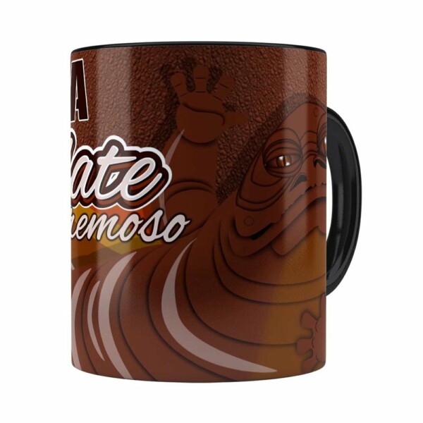 Caneca Chocolate Star Wars Jabba The Hutt Preta