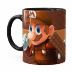 Caneca Chocolate Super Mário Bros Chocomario Preta