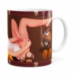 Caneca Chocolate Super Mário Bros Sexy Peach Branca