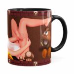 Caneca Chocolate Super Mário Bros Sexy Peach Preta