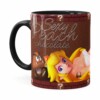 Caneca Chocolate Super Mário Bros Sexy Peach Preta