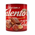 Caneca Chocolate Talento Barra Mensagem V01 Branca