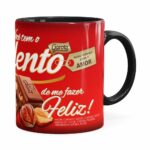 Caneca Chocolate Talento Barra Mensagem V01 Preta