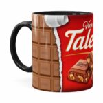 Caneca Chocolate Talento Barra Mensagem V01 Preta