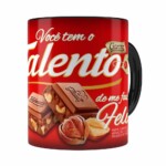 Caneca Chocolate Talento Barra Mensagem V01 Preta