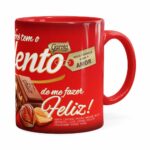 Caneca Chocolate Talento Barra Mensagem V01 Vermelha