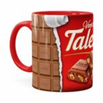 Caneca Chocolate Talento Barra Mensagem V01 Vermelha
