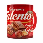Caneca Chocolate Talento Barra Mensagem V01 Vermelha
