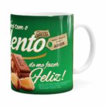Caneca Chocolate Talento Barra Mensagem V02 Branca