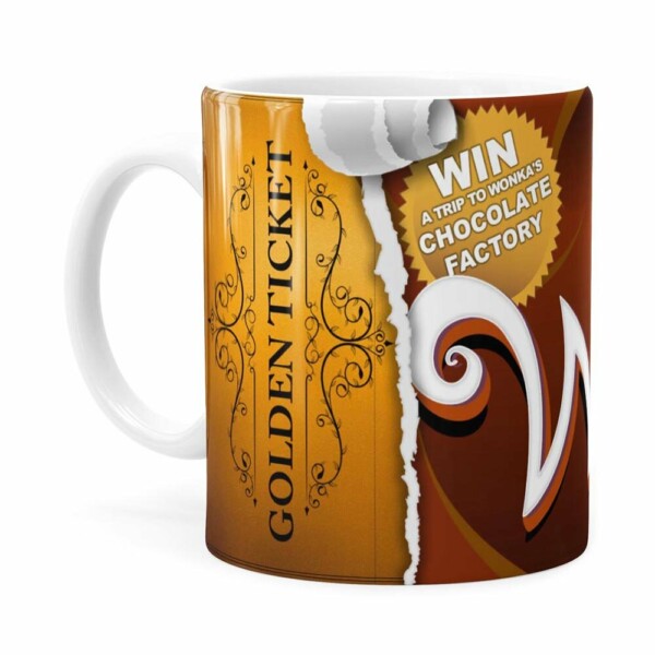 Caneca Chocolate Wonka Fábrica De Chocolate Branca