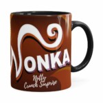 Caneca Chocolate Wonka Fábrica De Chocolate Preta