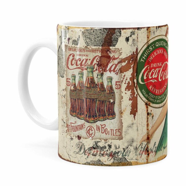 Caneca Coca-cola Retrô Drink Branca