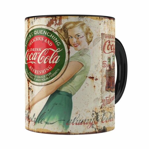 Caneca Coca-cola Retrô Drink Preta