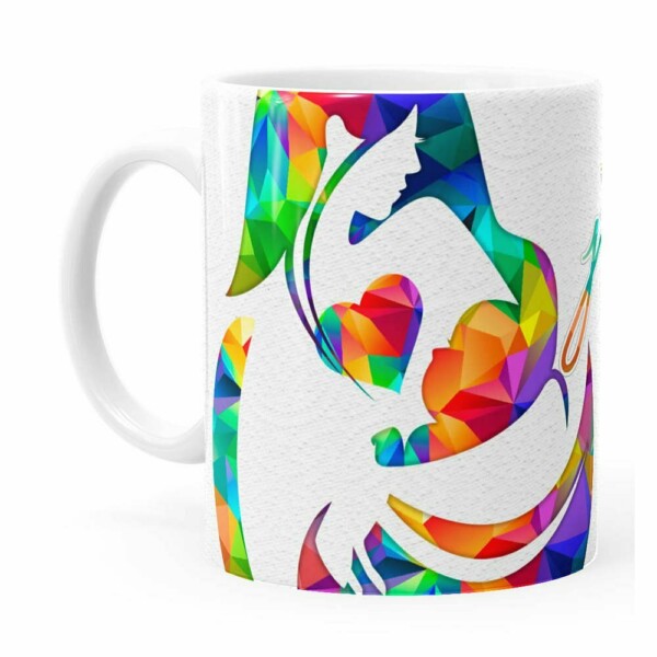 Caneca Dia Das Mães Geometrica Branca