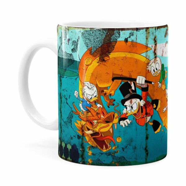 Caneca Ducktales Gibi Retrô Branca