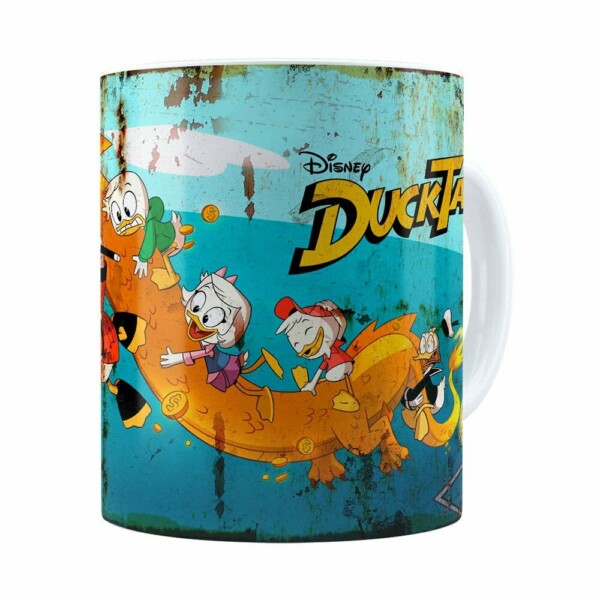 Caneca Ducktales Gibi Retrô Branca