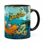 Caneca Ducktales Gibi Retrô Preta
