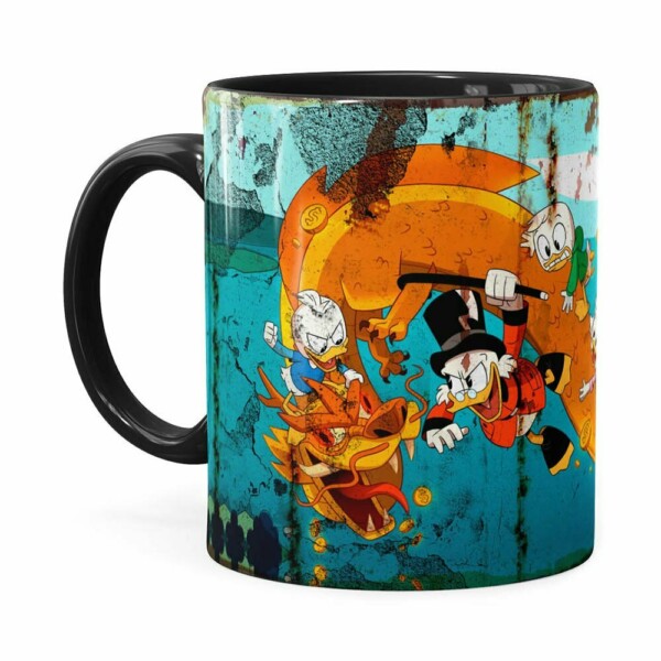 Caneca Ducktales Gibi Retrô Preta