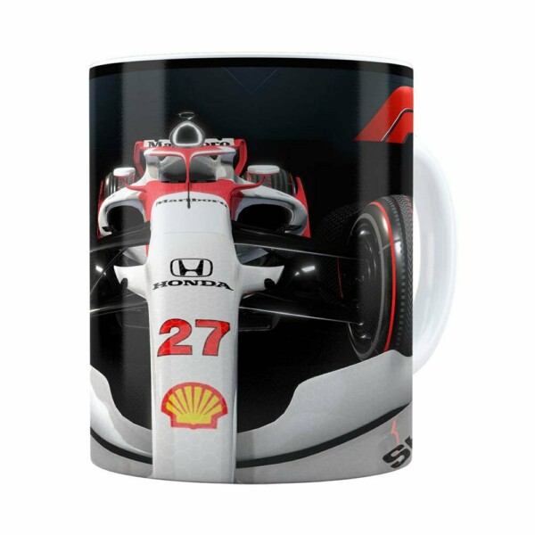 Caneca Fórmula 1 3d Print Branca